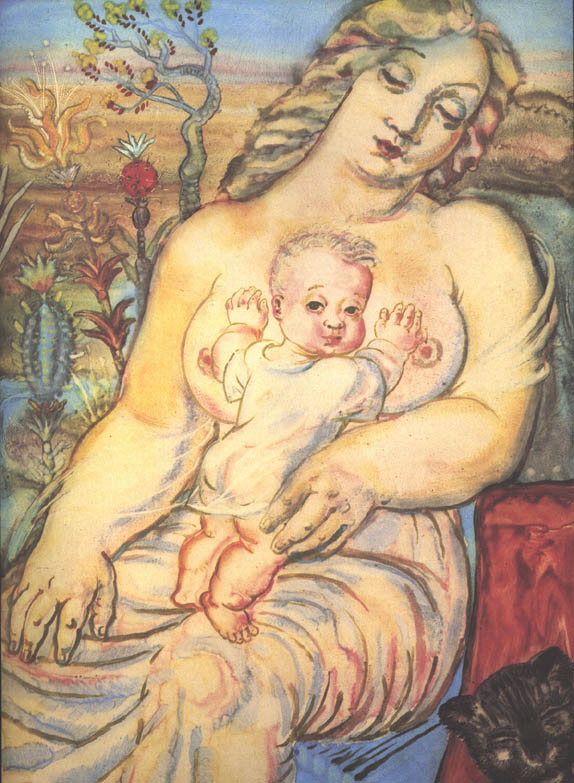 Ed.W.Ema ja laps.1931.Monotüüpia.jpg: Ed.Wiiralt.Ema ja laps.1931.Monotüüpia.69,8x49,9.TKM