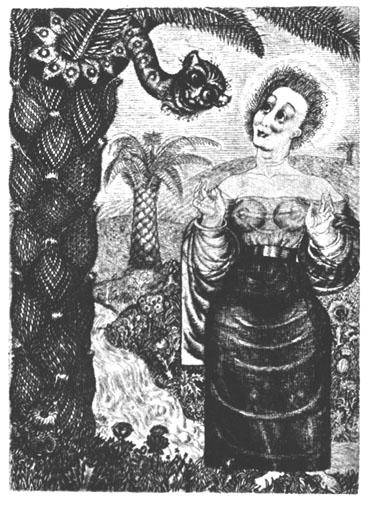 Ed.W.Illustr.Puškini "La Gabrielide"*.1928.jpg: Ed.W.Illustratsioon A.Puškini poeemile "La Gabrielide".1928.Ofort,vasegravüür.13,7x9,9.RKM