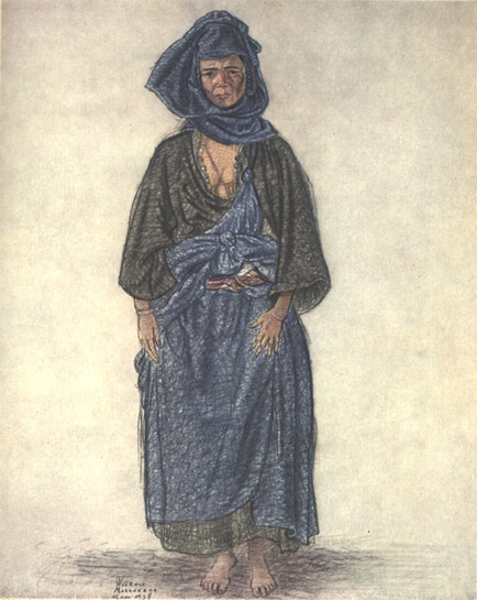 Ed.W.Seisev berberi naine.1938.Joonistus.jpg: Ed.Wiiralt. Seisev berberi naine.1938.Joonistus